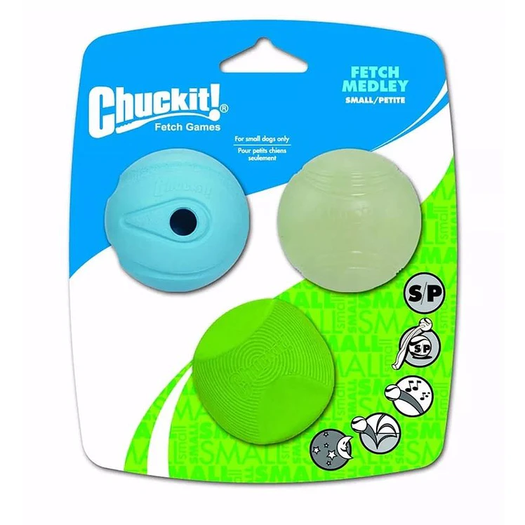 Juguete Perros Chuckit Fetch Medley Small 3 Unidades