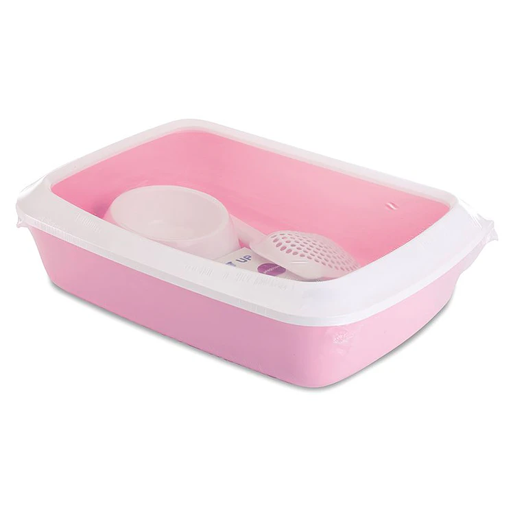 Arenero Sanitario Gatos Cachorro Savic Iris Starter Kit Rosa
