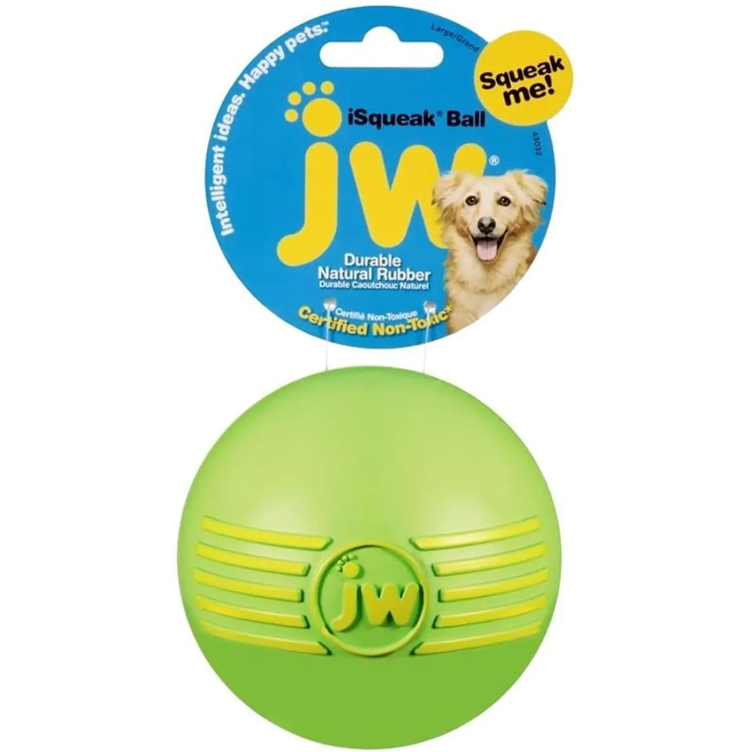 Juguete Pelota Perros Sonido Jw Goma Resistente Large