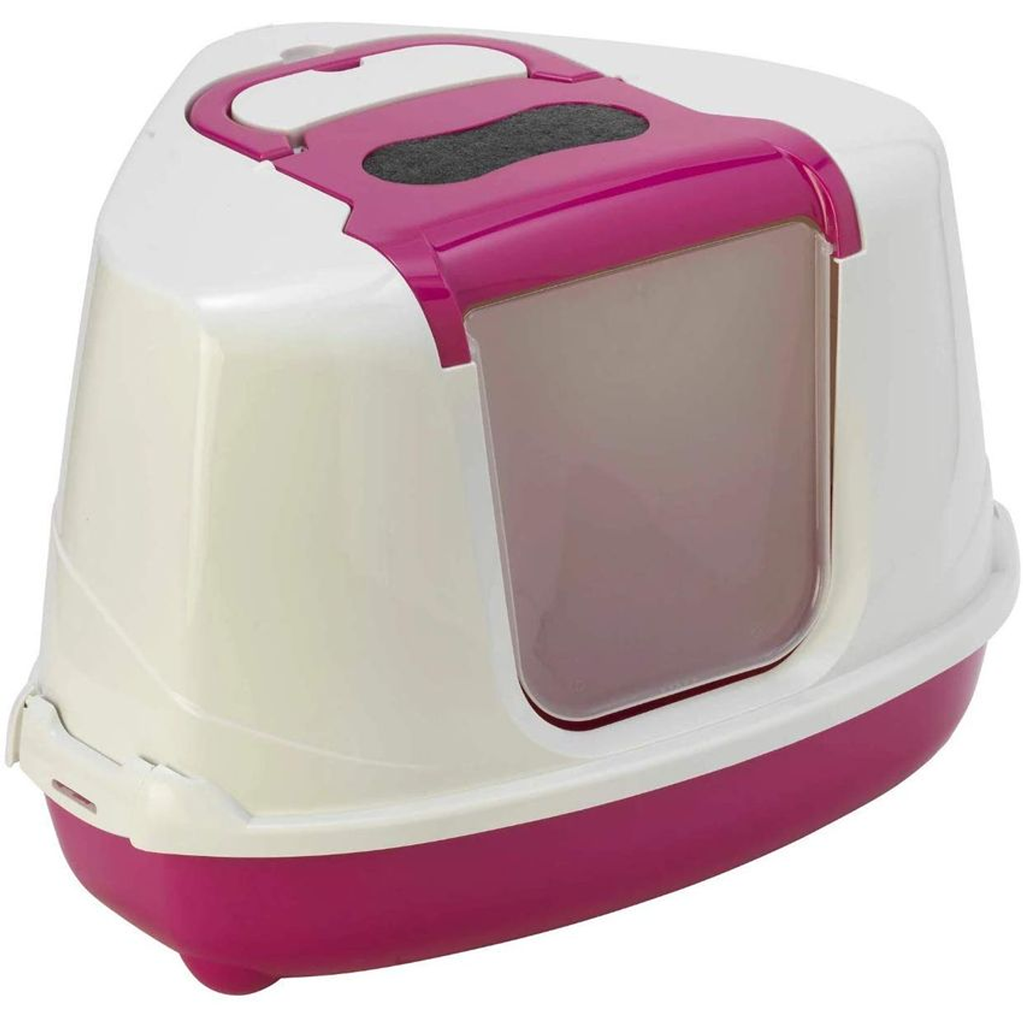 Arenero Sanitario Gatos Moderna Flip Top Esquinero Fucsia