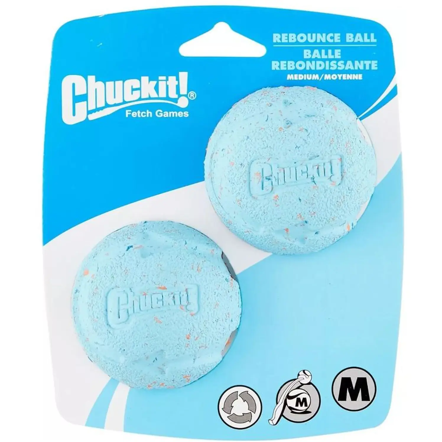 Chuckit Pelota Rebounce Juguete Perros Talla M 2 Unidades