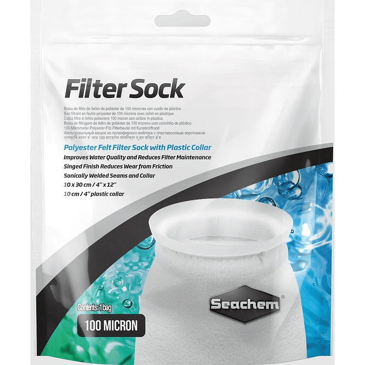 Seachem Filter Sock 10x30 Filtro Acuario Calidad Agua