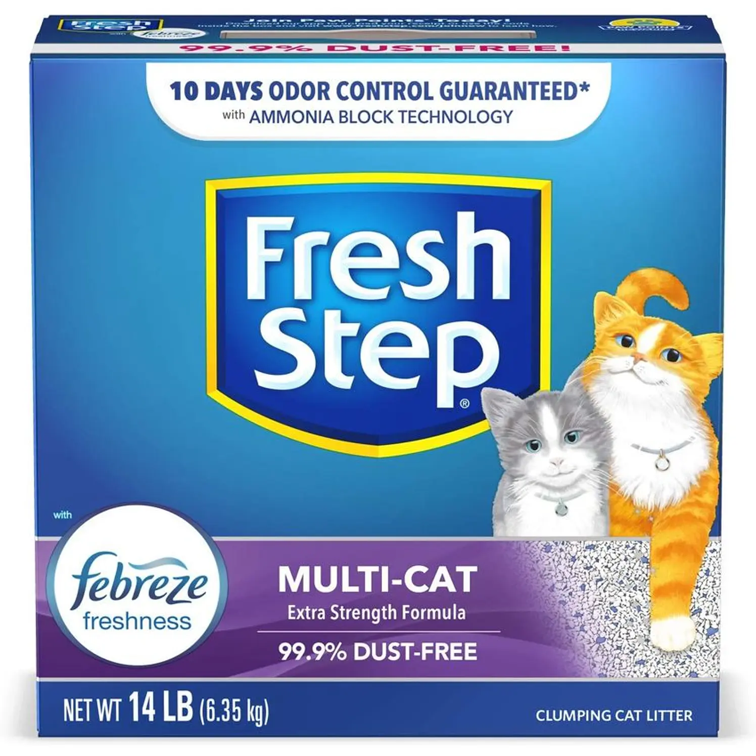 Fresh Step Multicat Febreze Control Olores Aglomerante 14 Lb