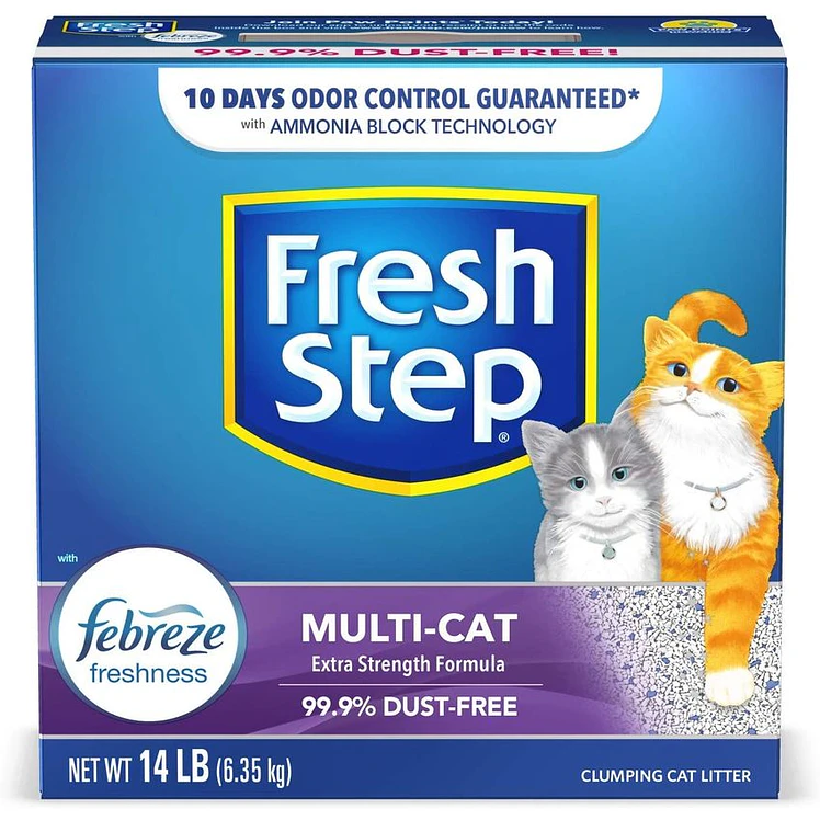 Fresh Step Multicat Febreze Control Olores Aglomerante 14 Lb