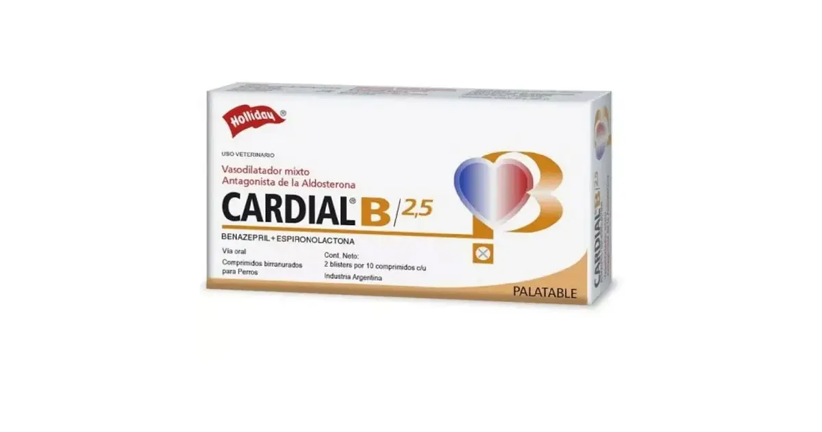 Holliday Cardial B 2.5mg 20 Comprimidos