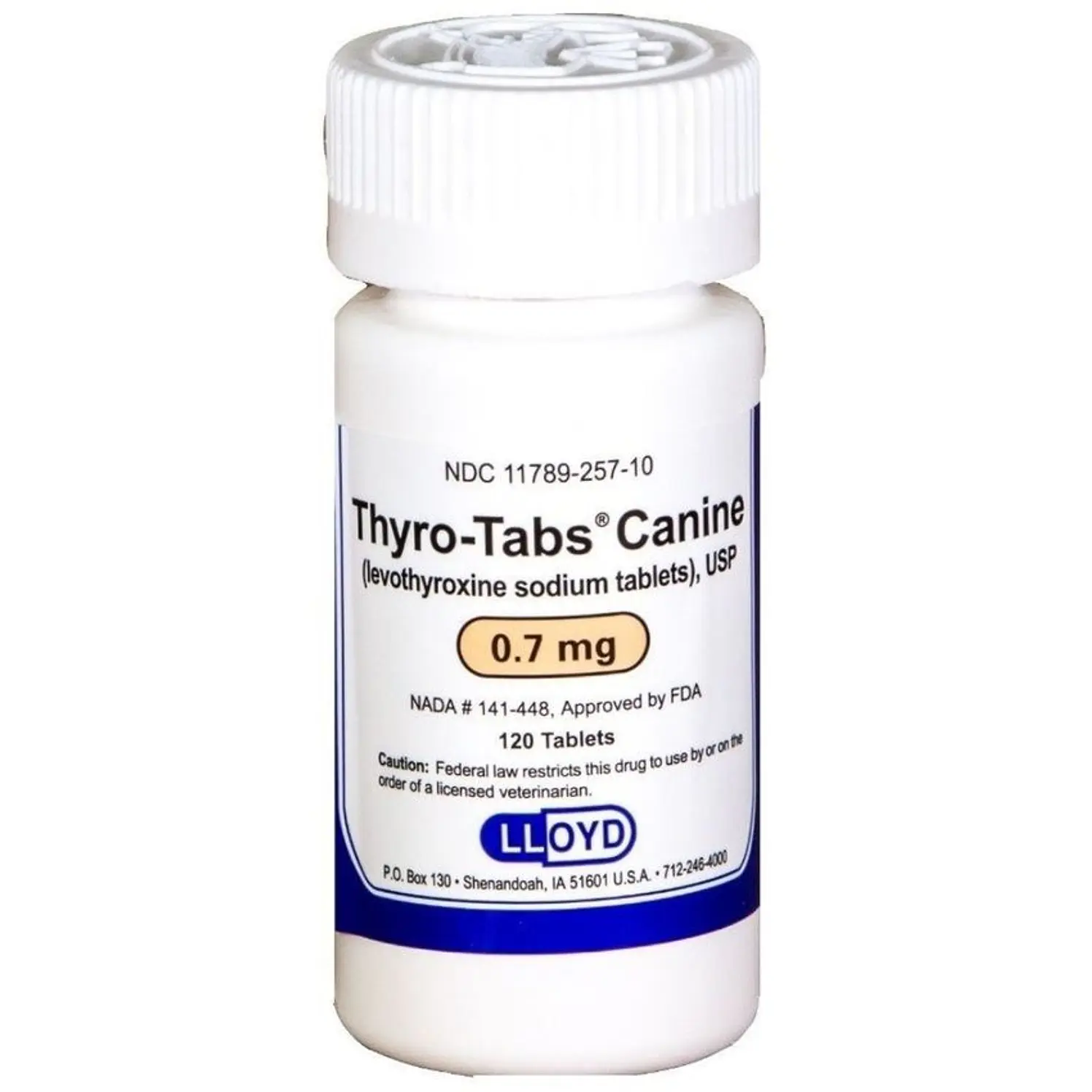 thyrotabs Hipotiroidismo Perros 0,7mg X 120 Tabletas