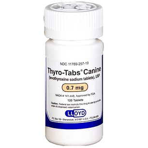 thyrotabs Hipotiroidismo Perros 0,7mg X 120 Tabletas