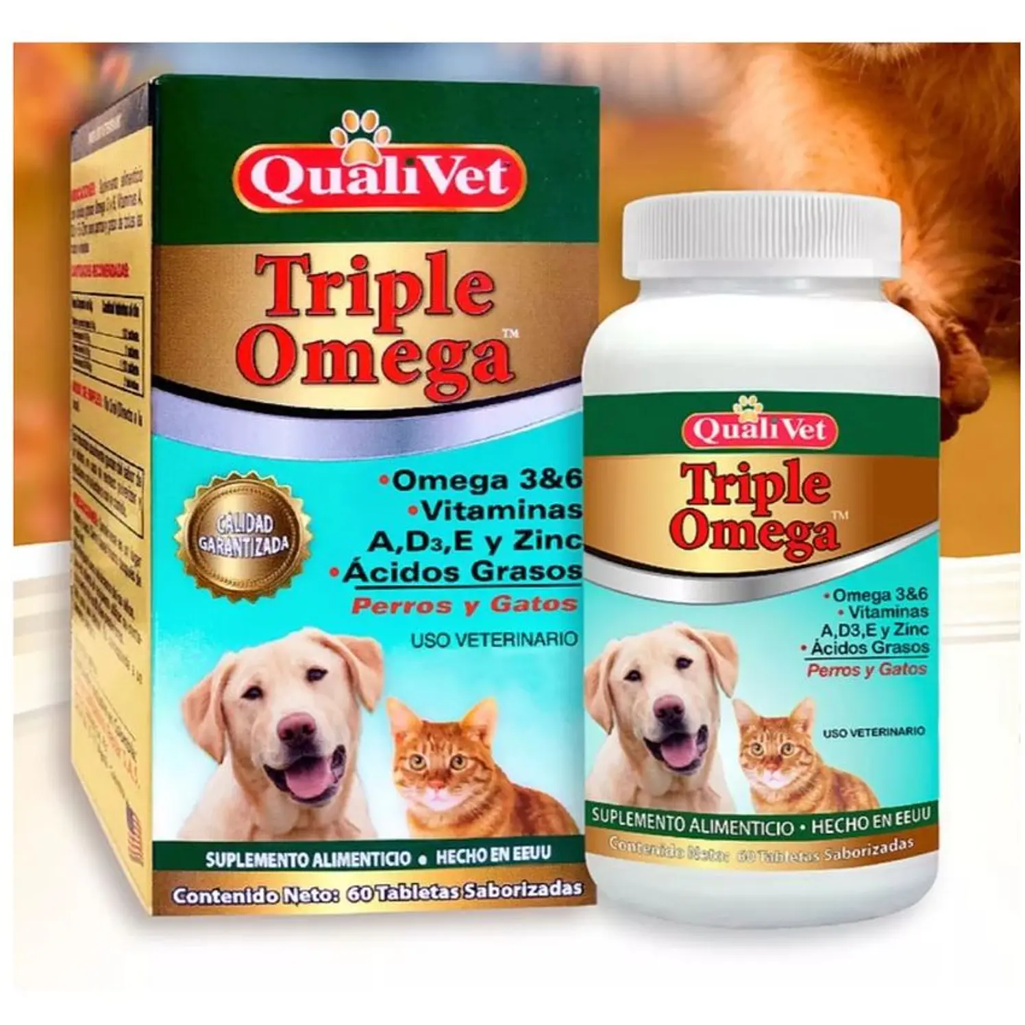 Triple Omega Vitaminas Perros Gatos Omega 3 Y 6