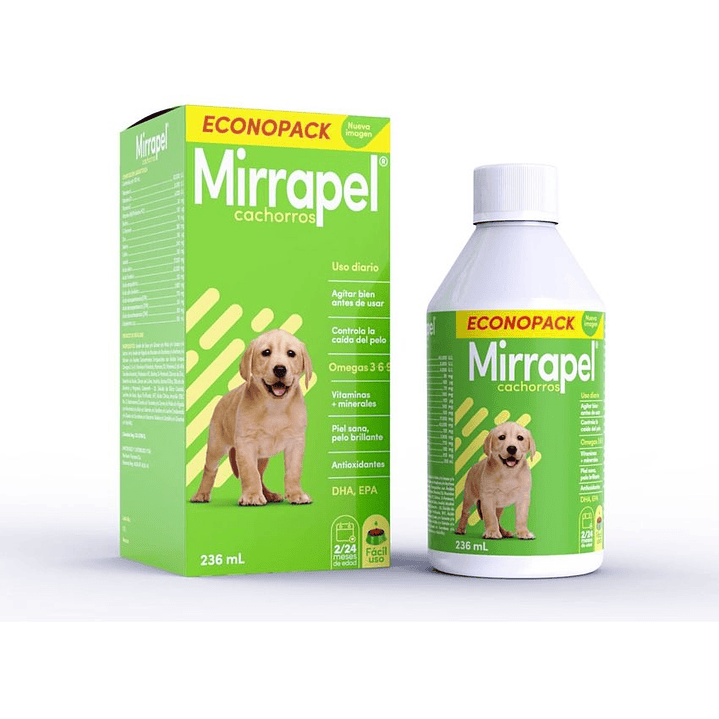 Mirrapel Cachorros Oleoso Multivitamínico Frasco 236ml