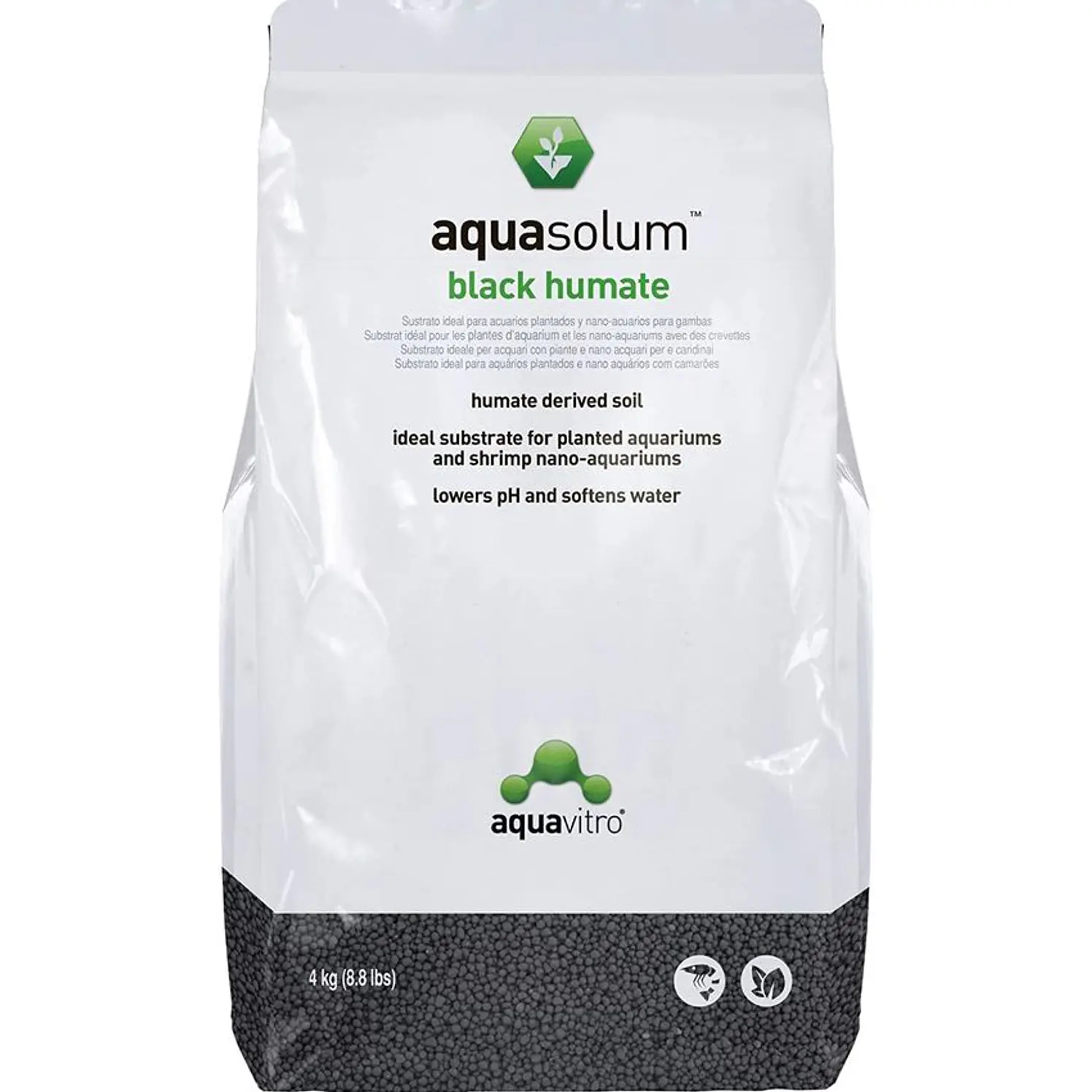 Aquasolum Black Humate 4kg Sustrato Acuarios Plantados
