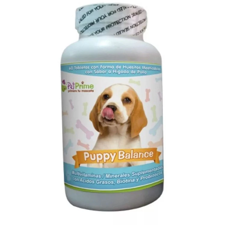 Puppy Balance Perros Cachorros Vitaminas Probioticos 60 Tab