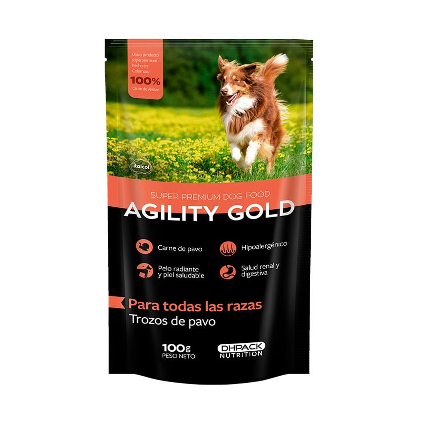 Agility Gold Humedo Trozos Pavo Perros Adultos 100G