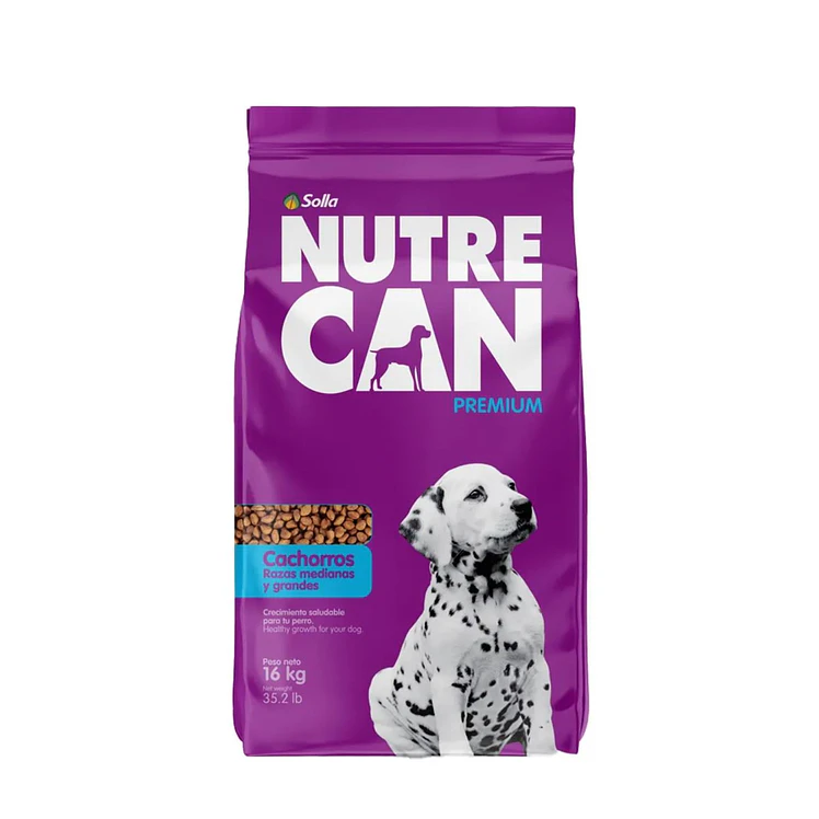 Nutrecan Perros Cachorros Raza Mediana Grande Extruido 16 Kg