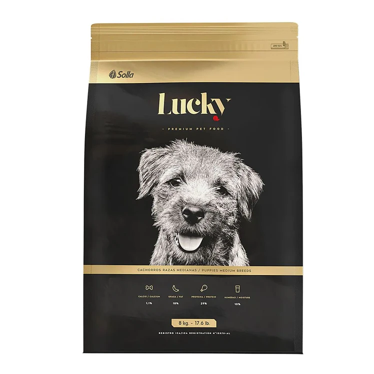Lucky Perros Cachorro Raza Mediana 8kg