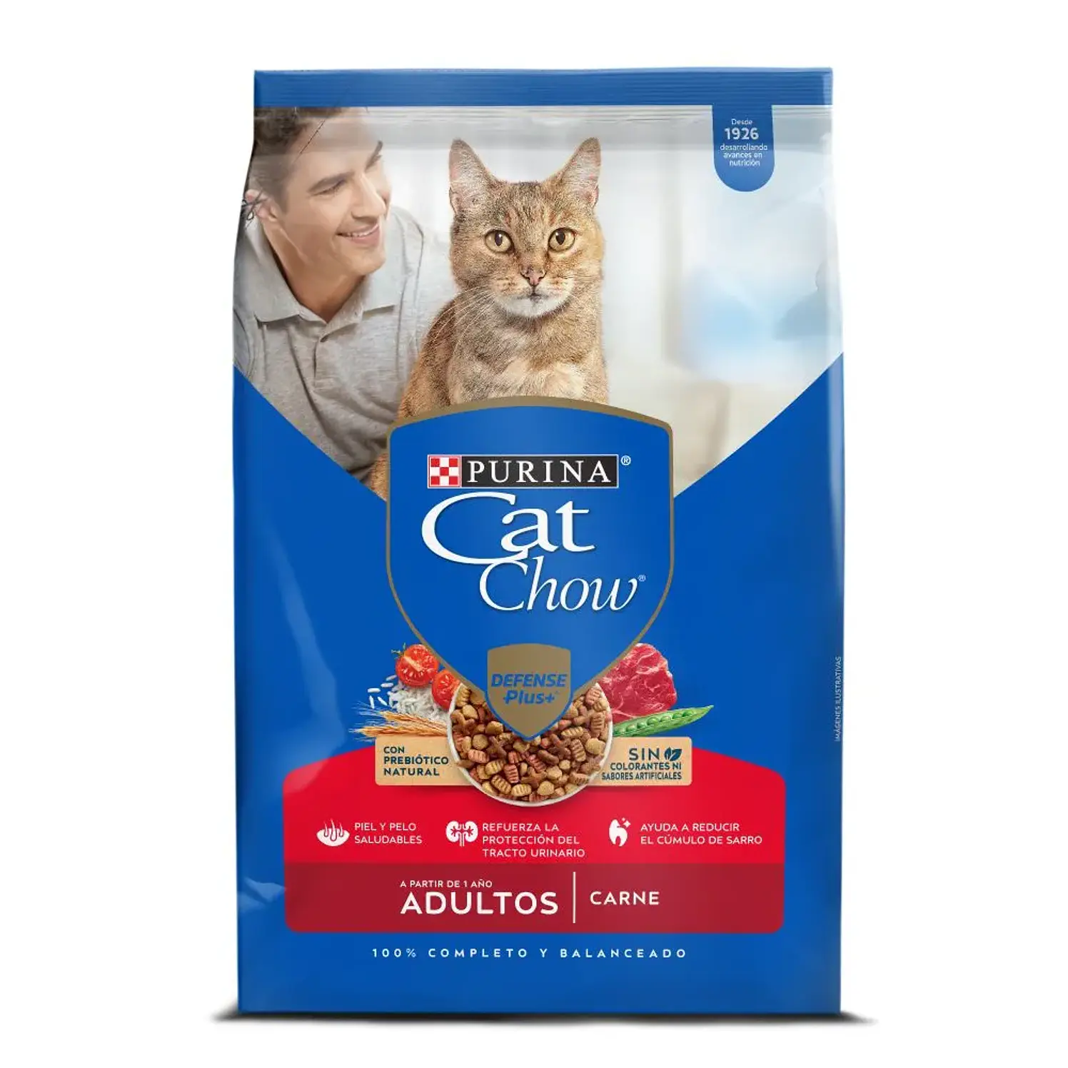 Cat Chow Gatos Adulto Carne Prebioticos 500gr