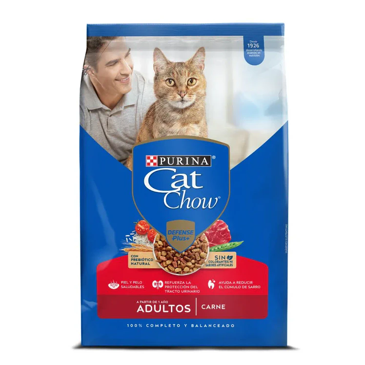 Cat Chow Gatos Adulto Carne Prebioticos 500gr