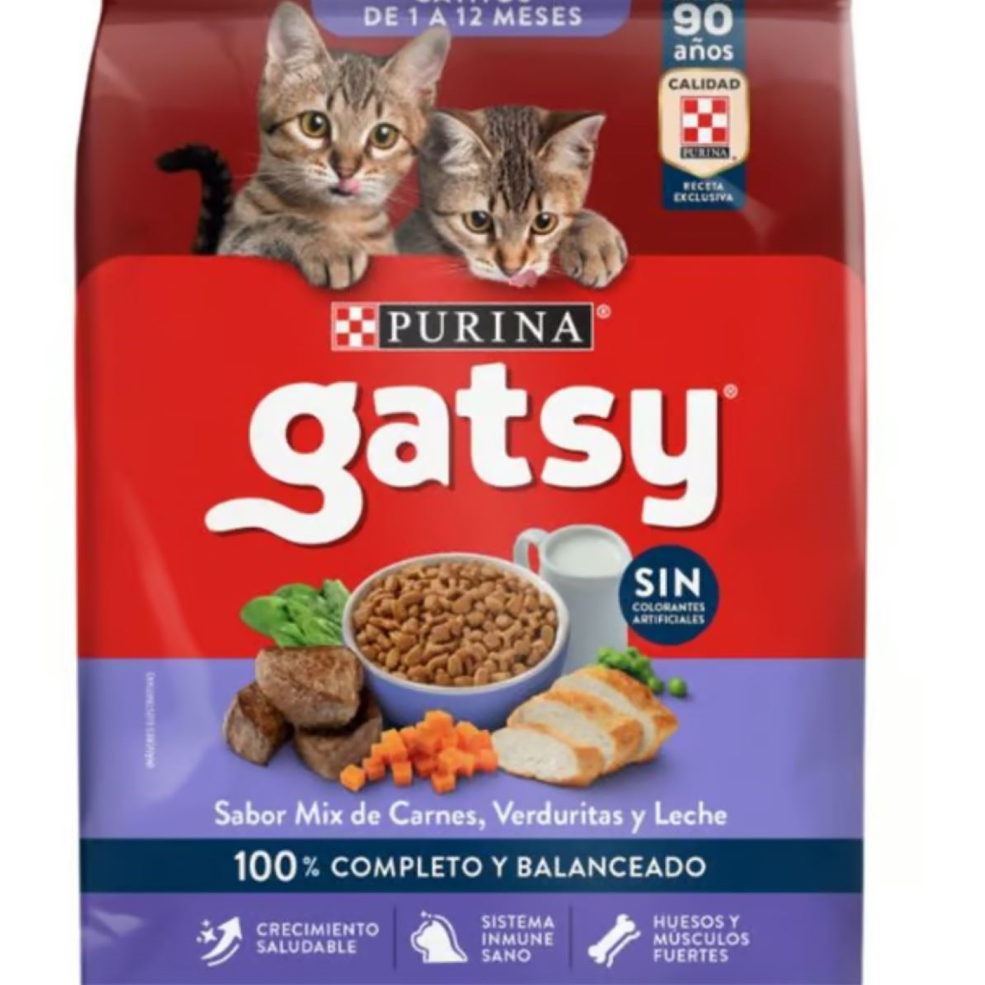 Gatsy Gatos Gatitos Mix De Carne Verduritas Leche 8kg