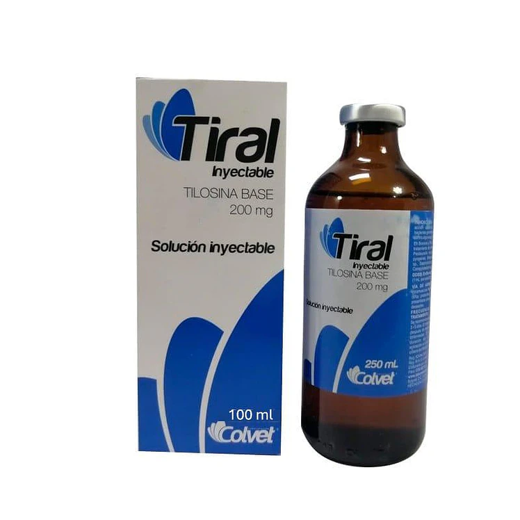 Tiral 200Mg 100Ml Tilosina Base Antimicrobiano Colvet