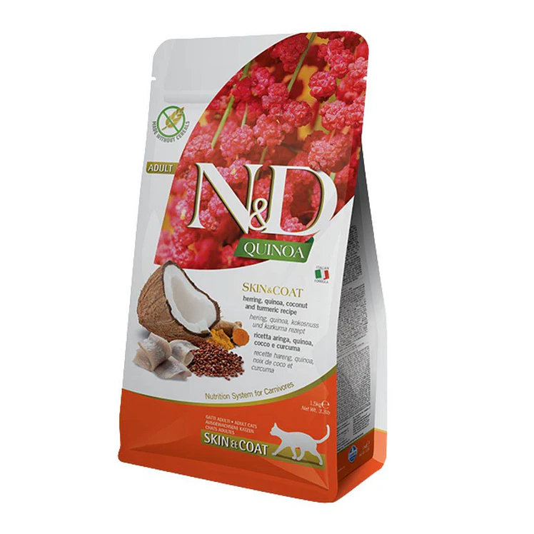 Nd N&d Quinoa Gato Adulto Skin Pescado 1.5 Kg
