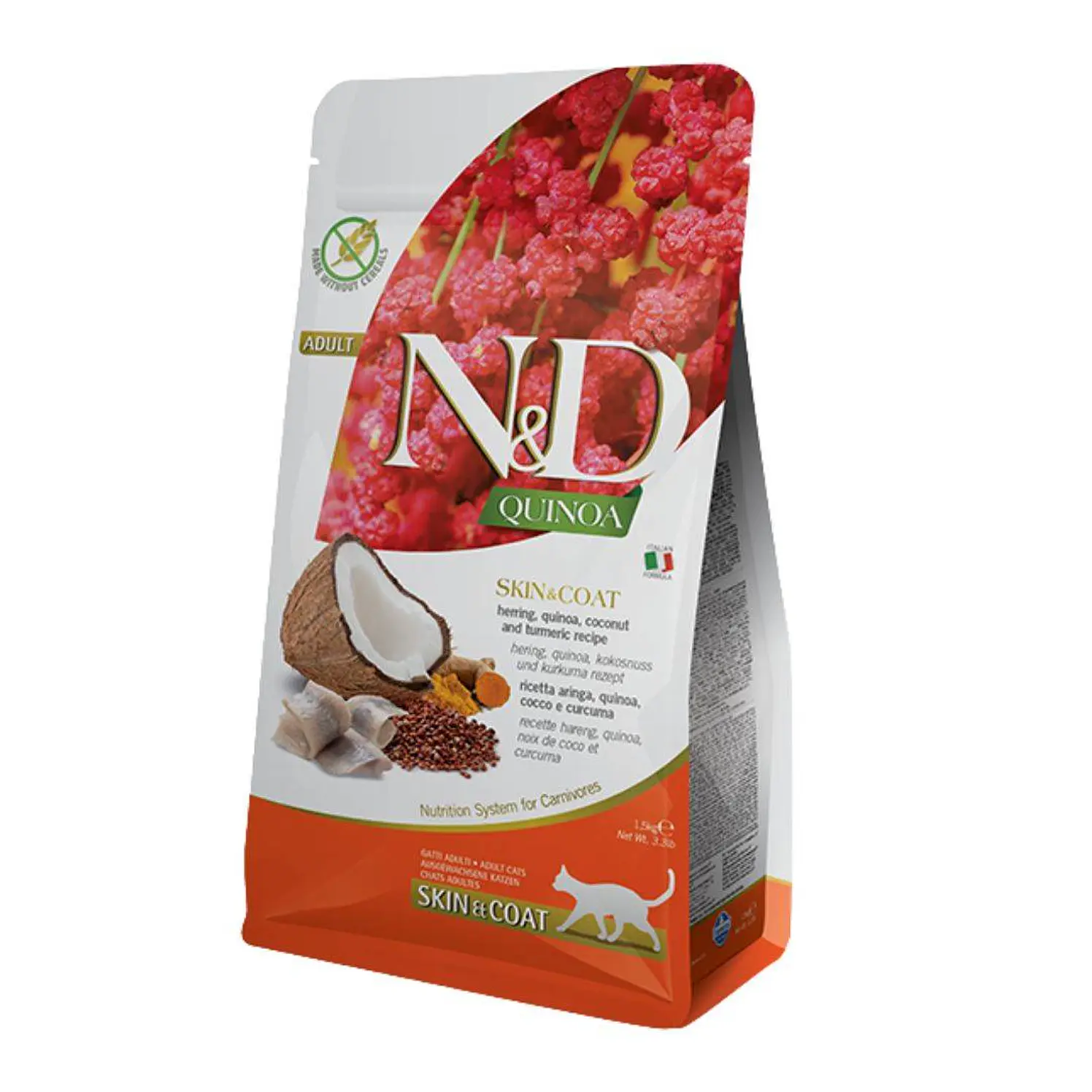 Nd N&d Quinoa Gato Adulto Skin Pescado 7.5 Kg