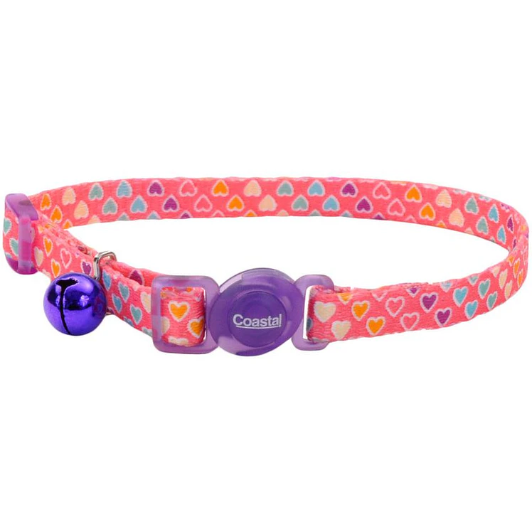 Collar Ajustable Gato Coastal Safe Cat Breakaway Hearts