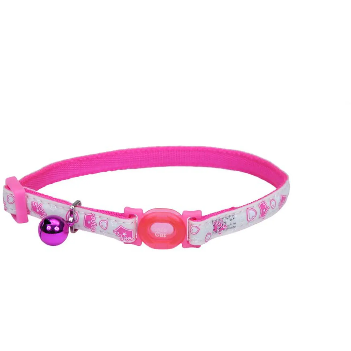 Collar Ajustable Gato Coastal Safe Cat Glowing Pink Queen
