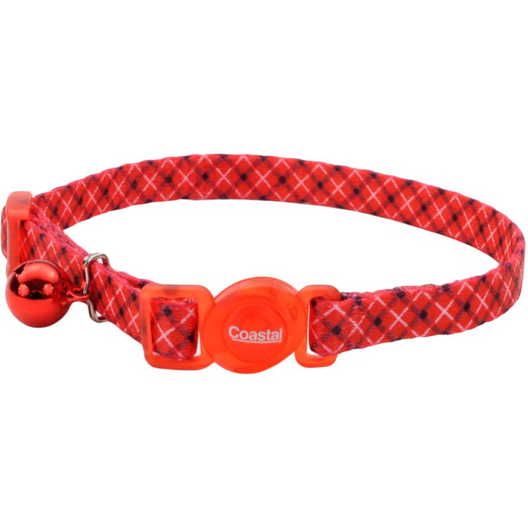 Collar Ajustable Gato Coastal Safe Cat Breakaway Red Plaid