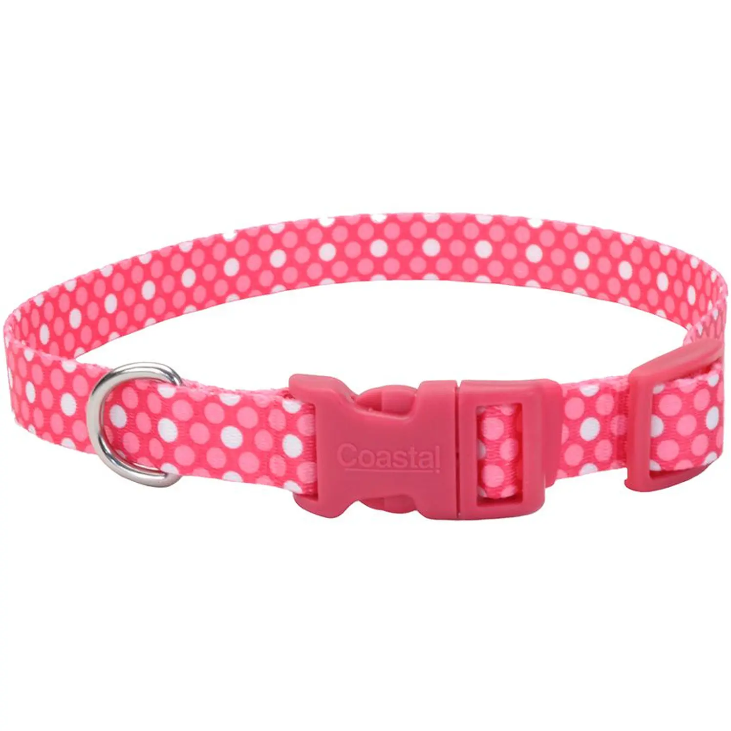 Collar Ajustable Perro Coastal Styles Polka Rosado Mini