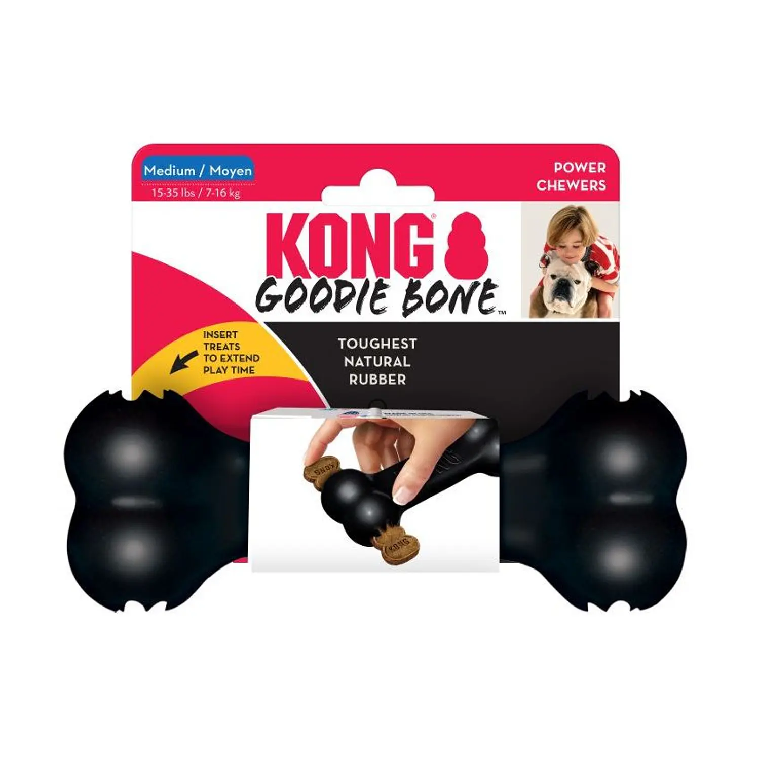 Juguete Goma Masticable Kong Extreme Goodie Bone Medium