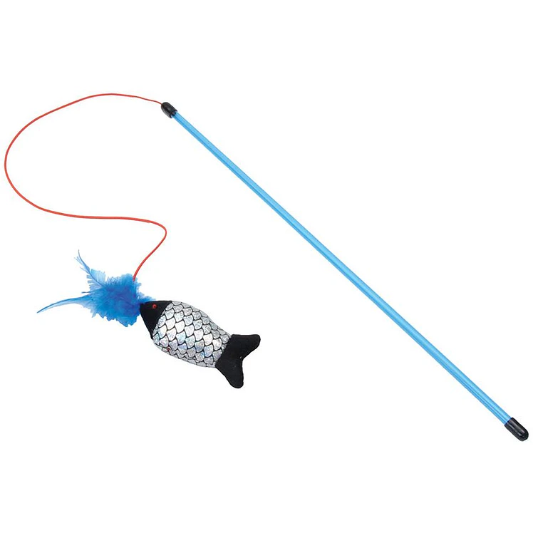 Juguete Caña De Pescar Gatos Turbo Fishing Pole Wand