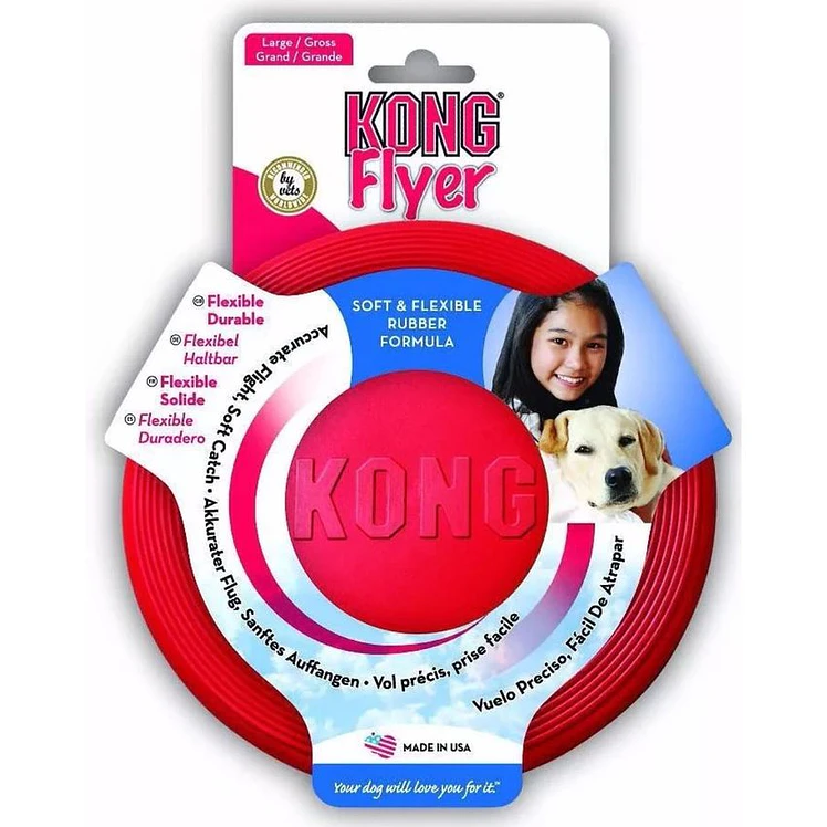 Juguete Perros Kong Classic Flyer Frisbee Talla L Large