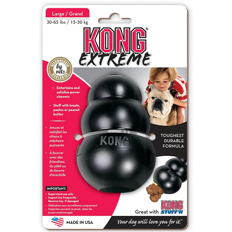 Juguete Perros Kong Extreme Talla L Large Negro Grande