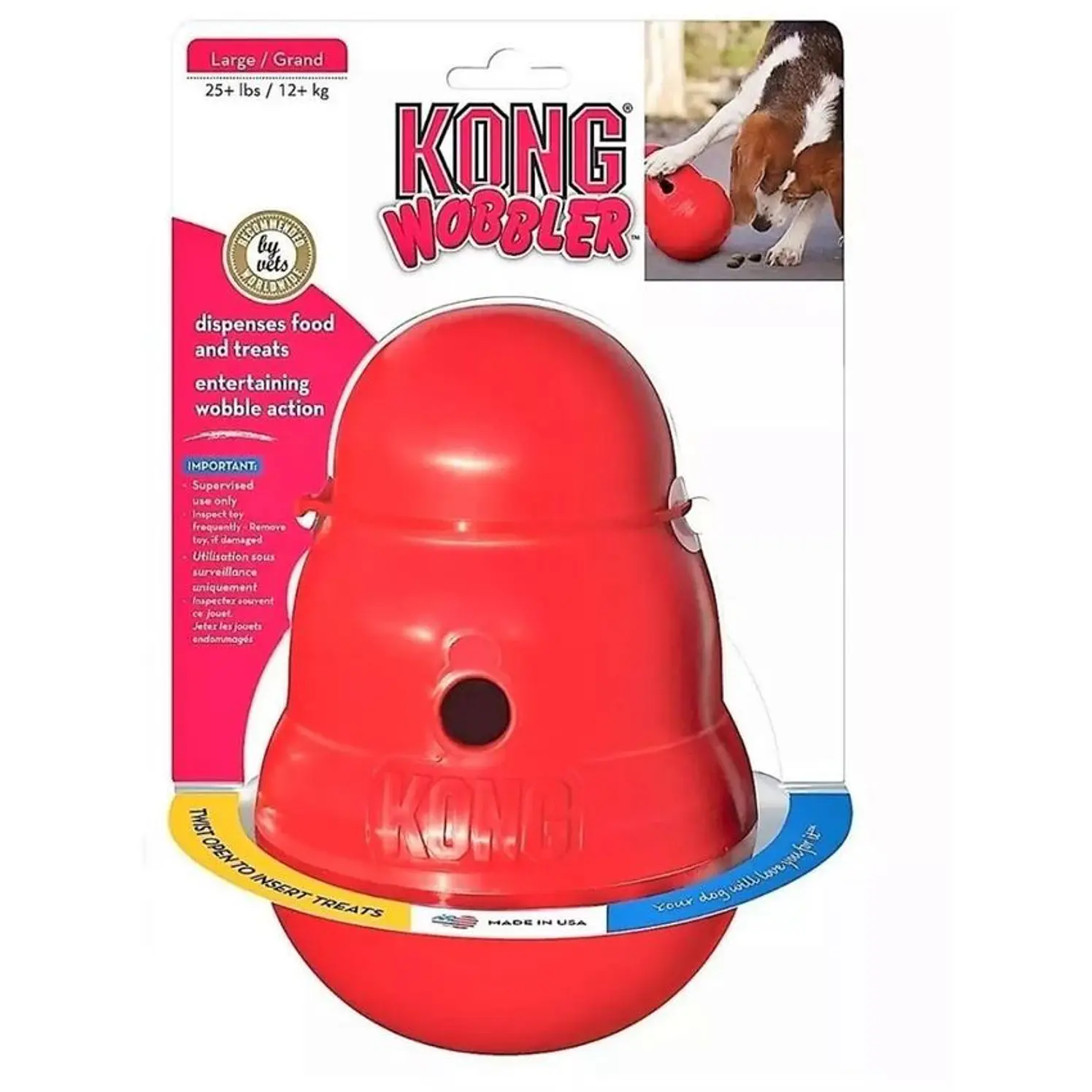 Juguete Perros Kong Wobbler Talla L Large Grande