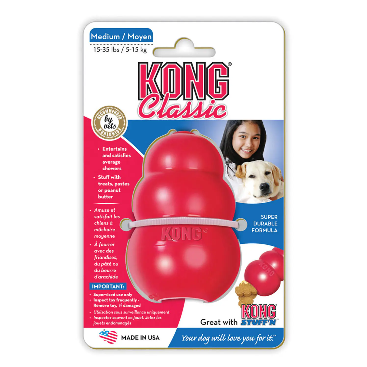 Kong Perro Caucho Classic Portapasabocas Medium 1