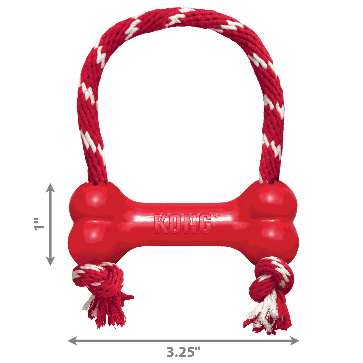 Kong Perro Caucho Classic Hueso Con Lazo Xsmall 2