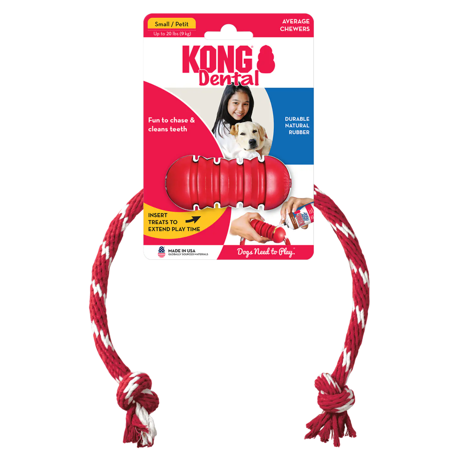 Kong Perro Caucho Classic Dental Con Lazo Medium 1