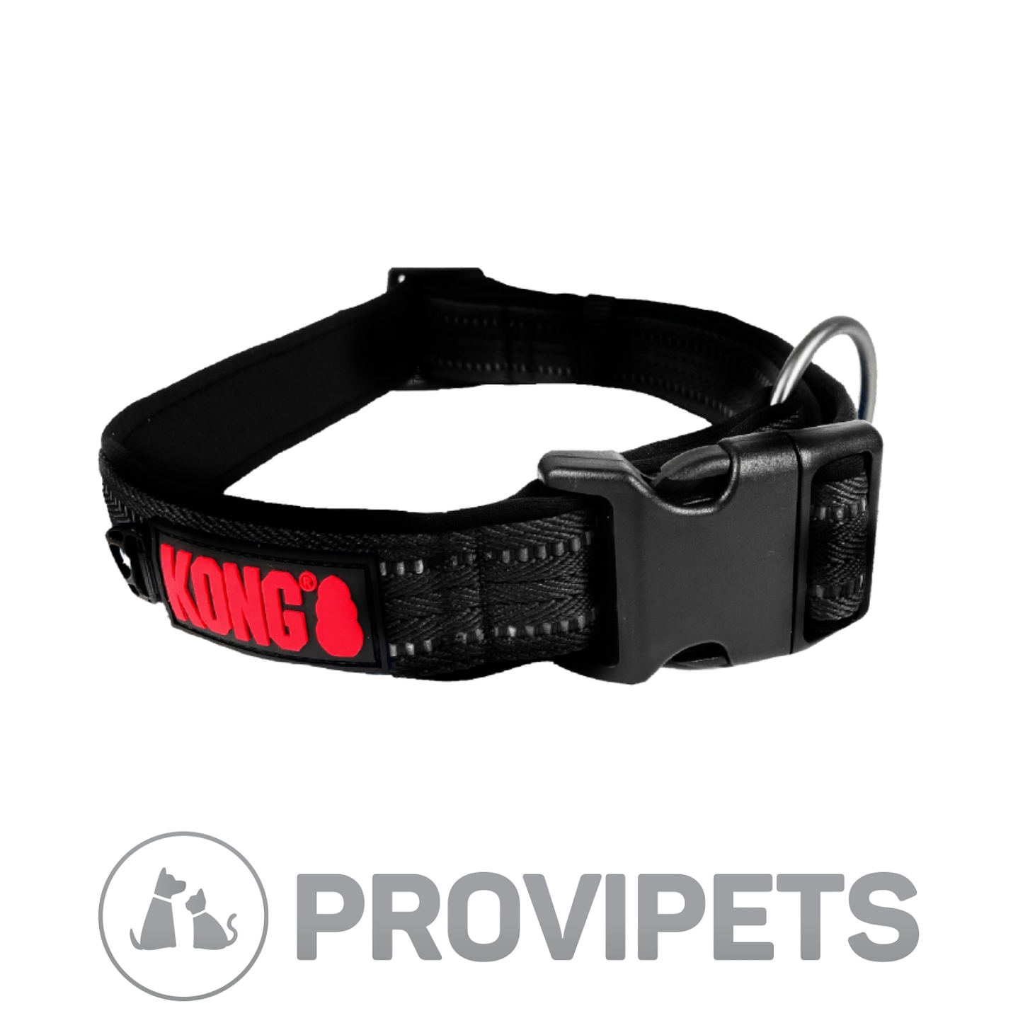 Kong Collar Perro Medium Negro