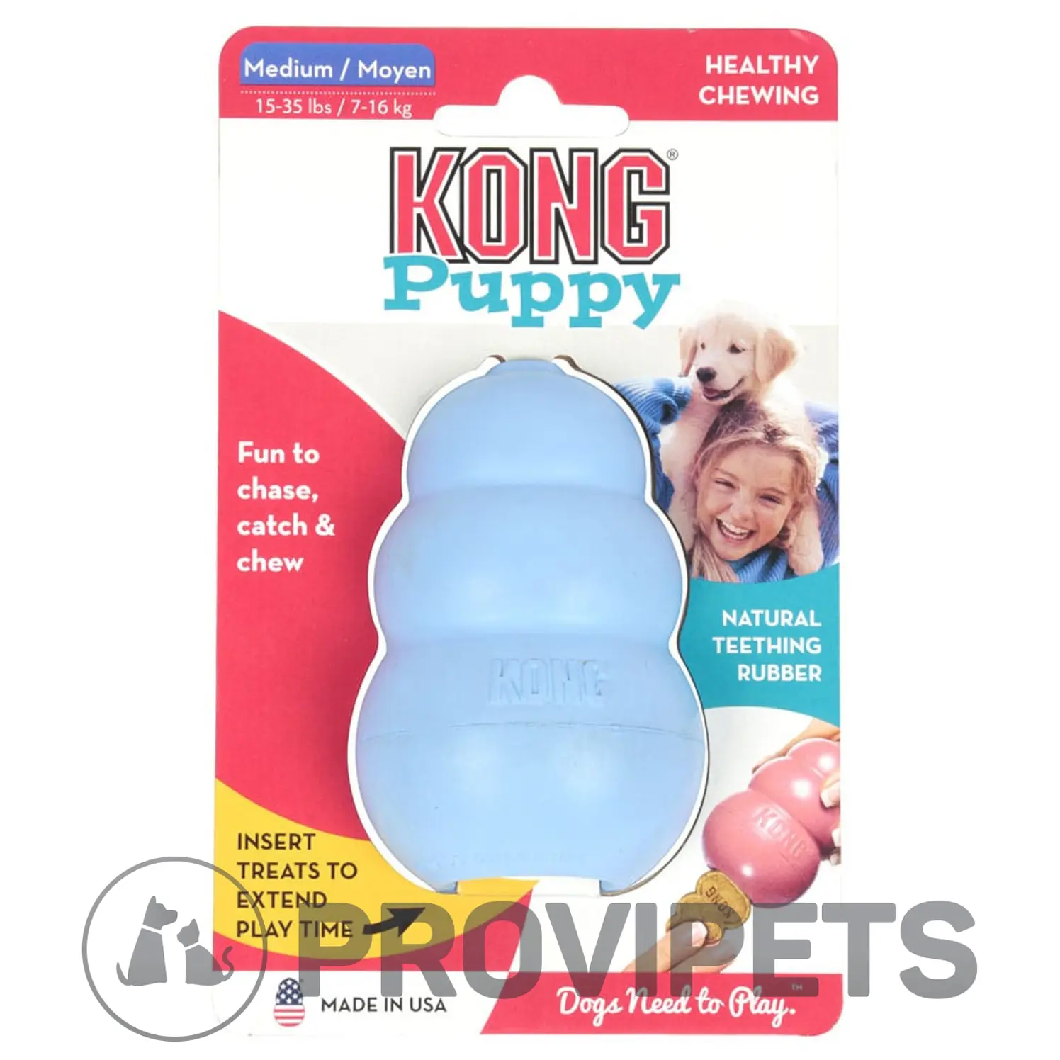 Kong Perro Caucho Puppy Portapasabocas Medium 3