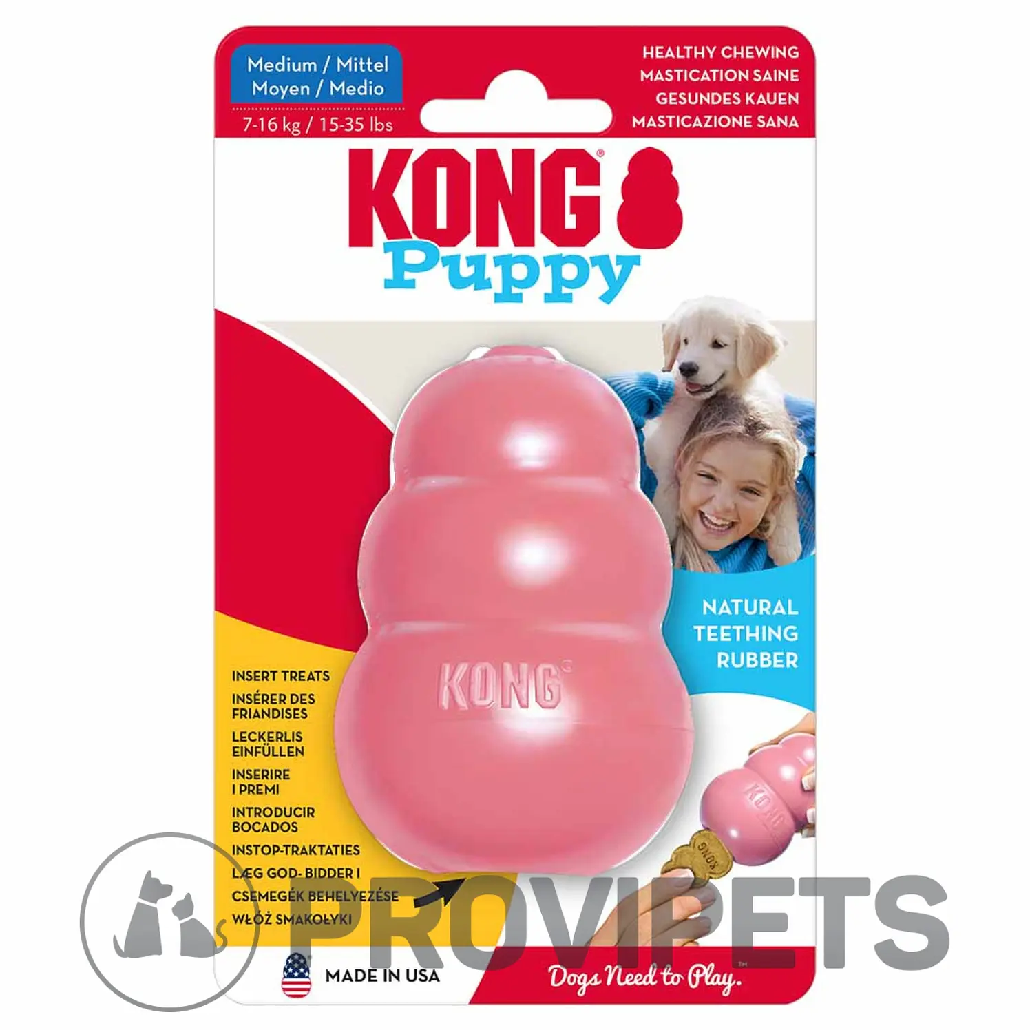 Kong Perro Caucho Puppy Portapasabocas Medium 4