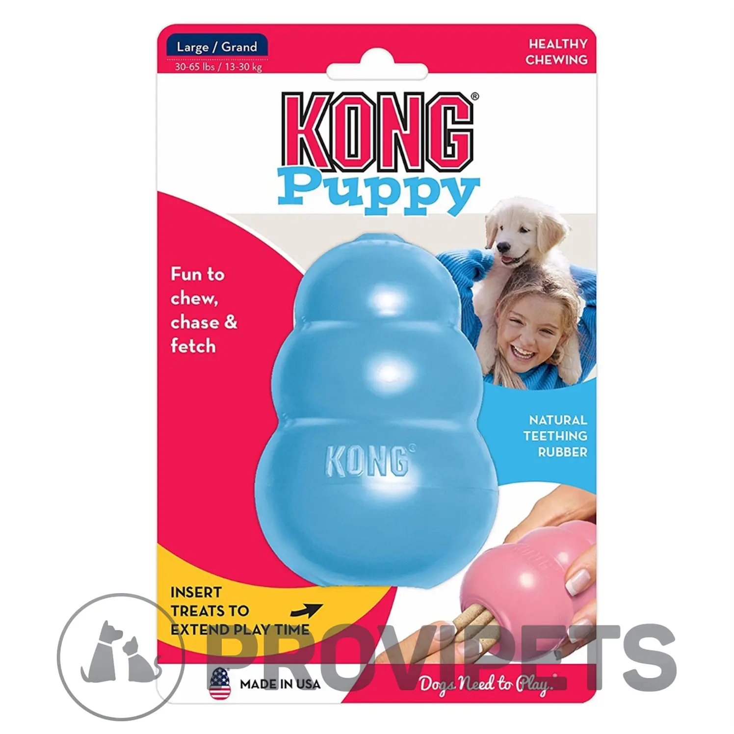 Kong Perro Caucho Puppy Portapasabocas Large 3