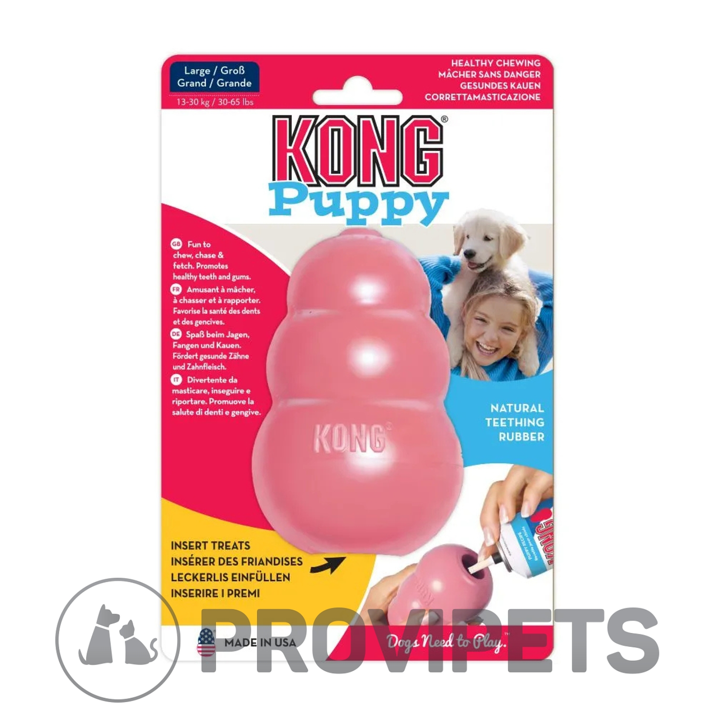 Kong Perro Caucho Puppy Portapasabocas Large 3