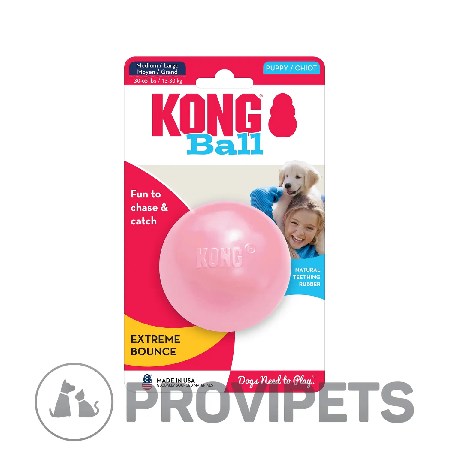 Kong Perro Caucho Puppy Pelota Medium Large 4