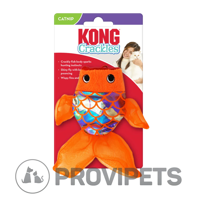 Kong Gato Juguete Crackles Gulpz Pescado 2