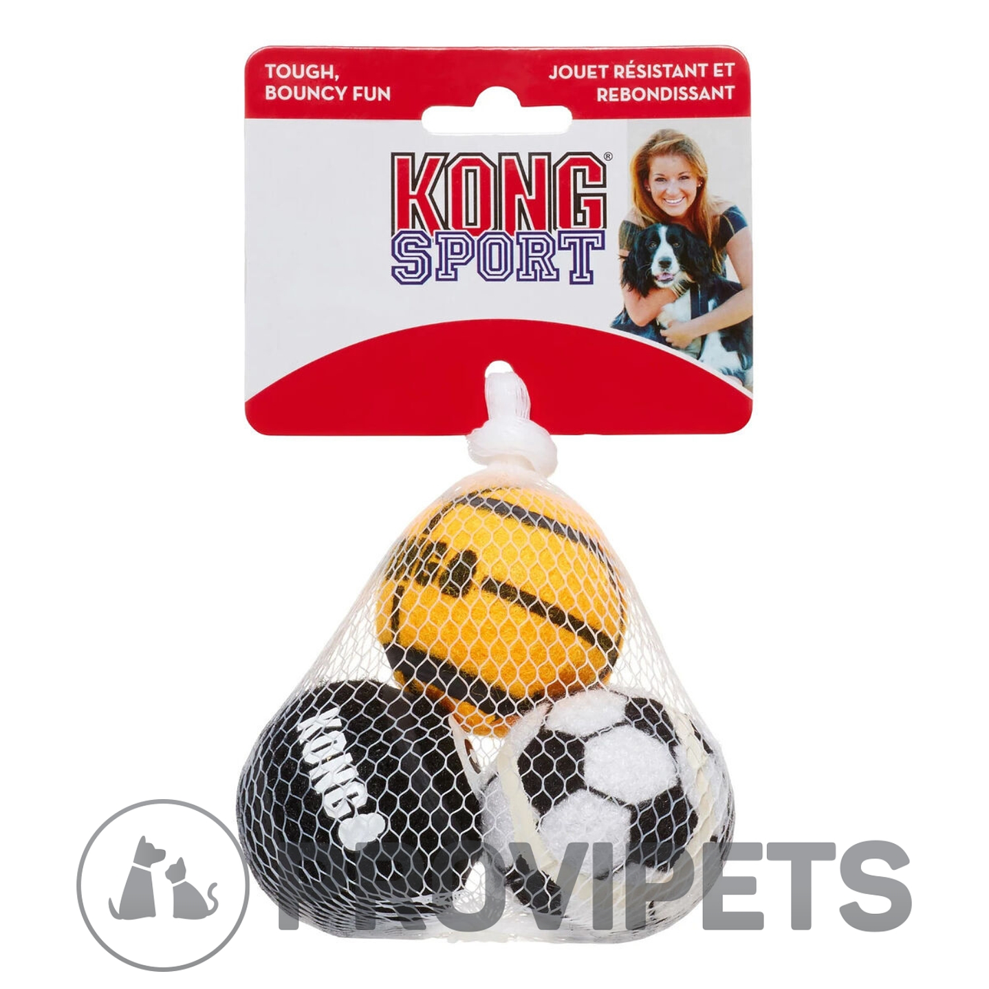 Kong Perro Sports Balls Pelota Small X3