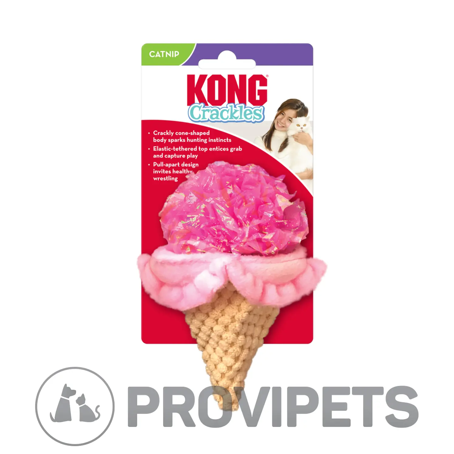 Kong Gato Juguete Crackles Scoopz Helado Surtido 2