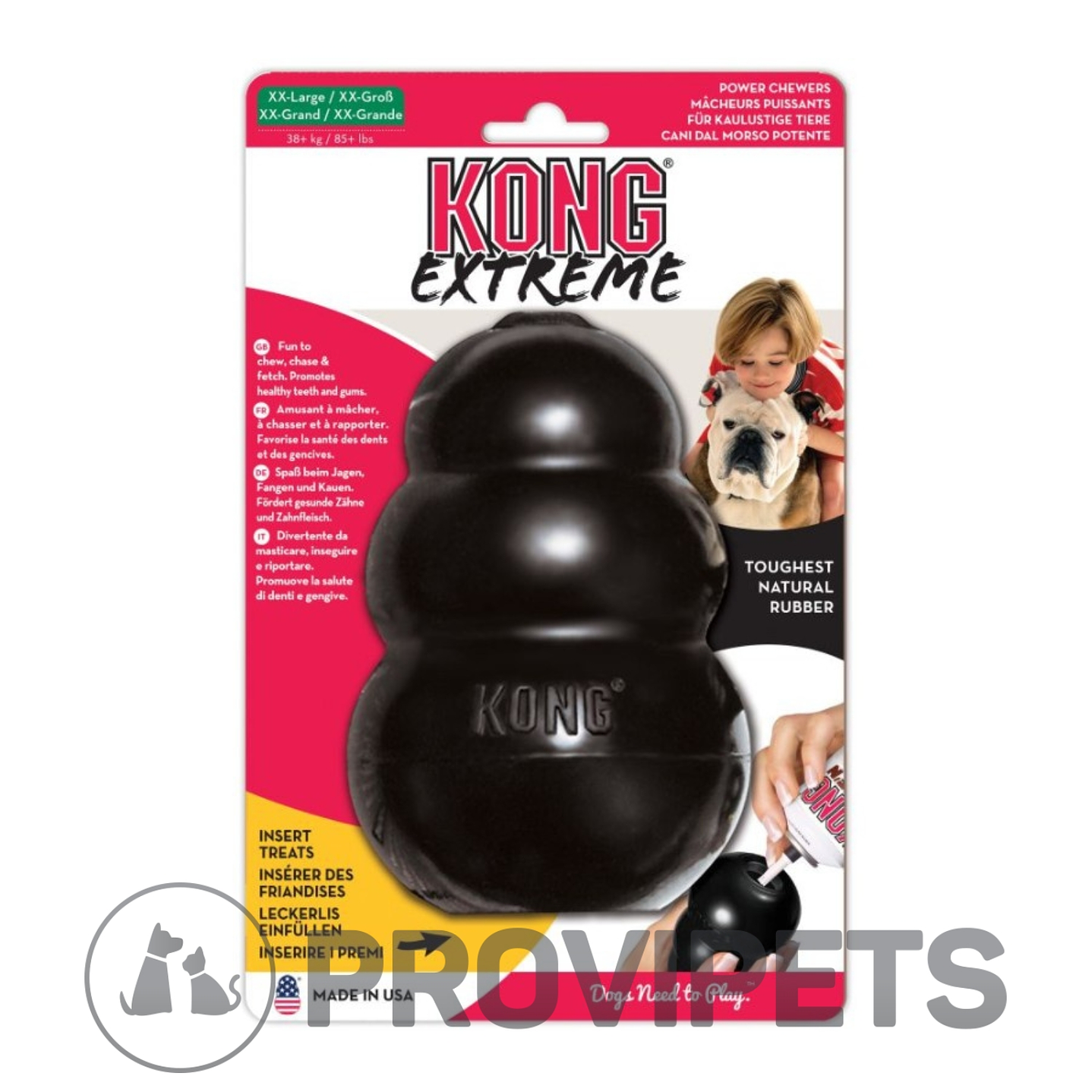 Kong Perro Caucho Extreme Portapasabocas Xx-Large