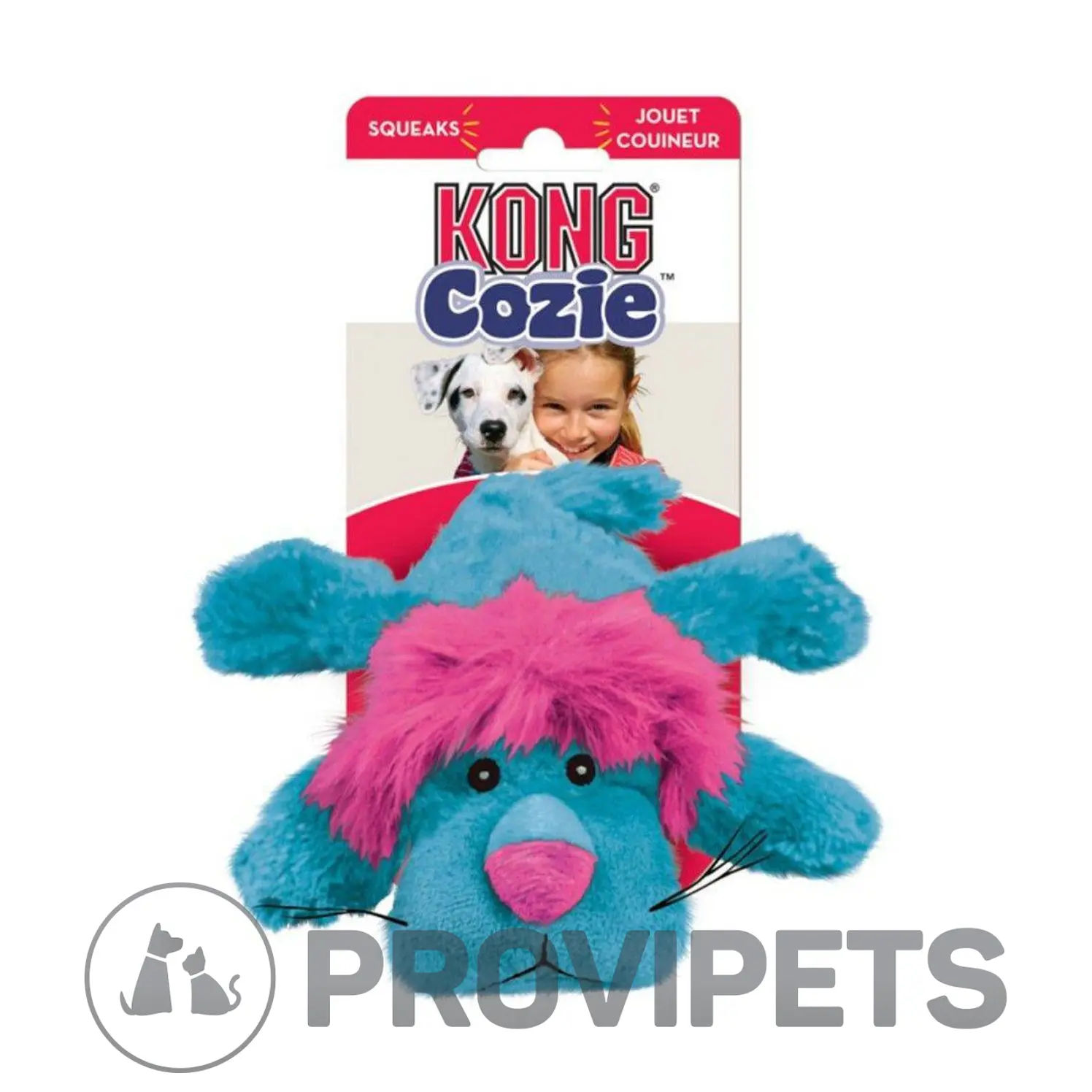 Kong Perro Peluche Cozie Leon Azul Large 2