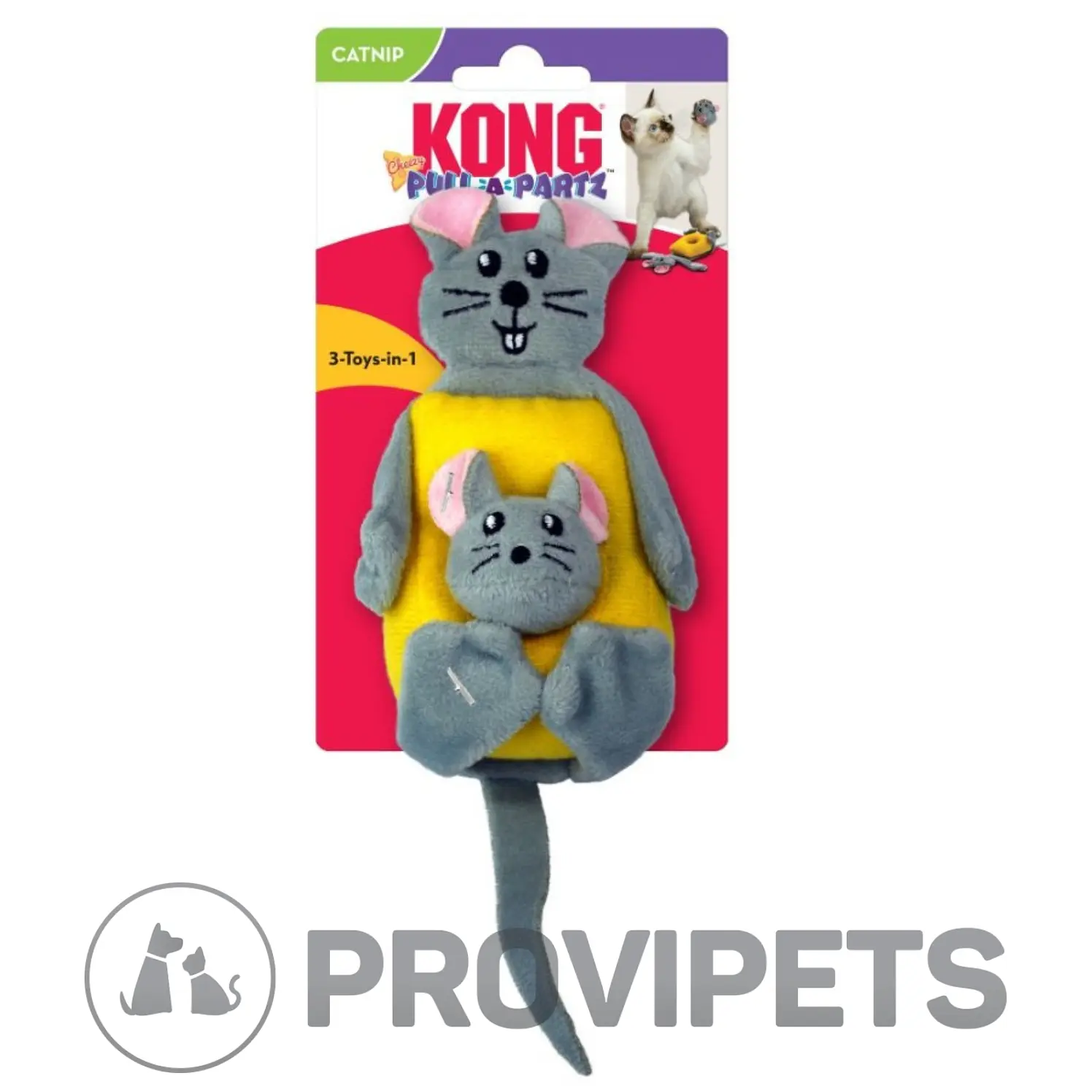 Kong Gato Juguete Pull A Part Cheezy 2