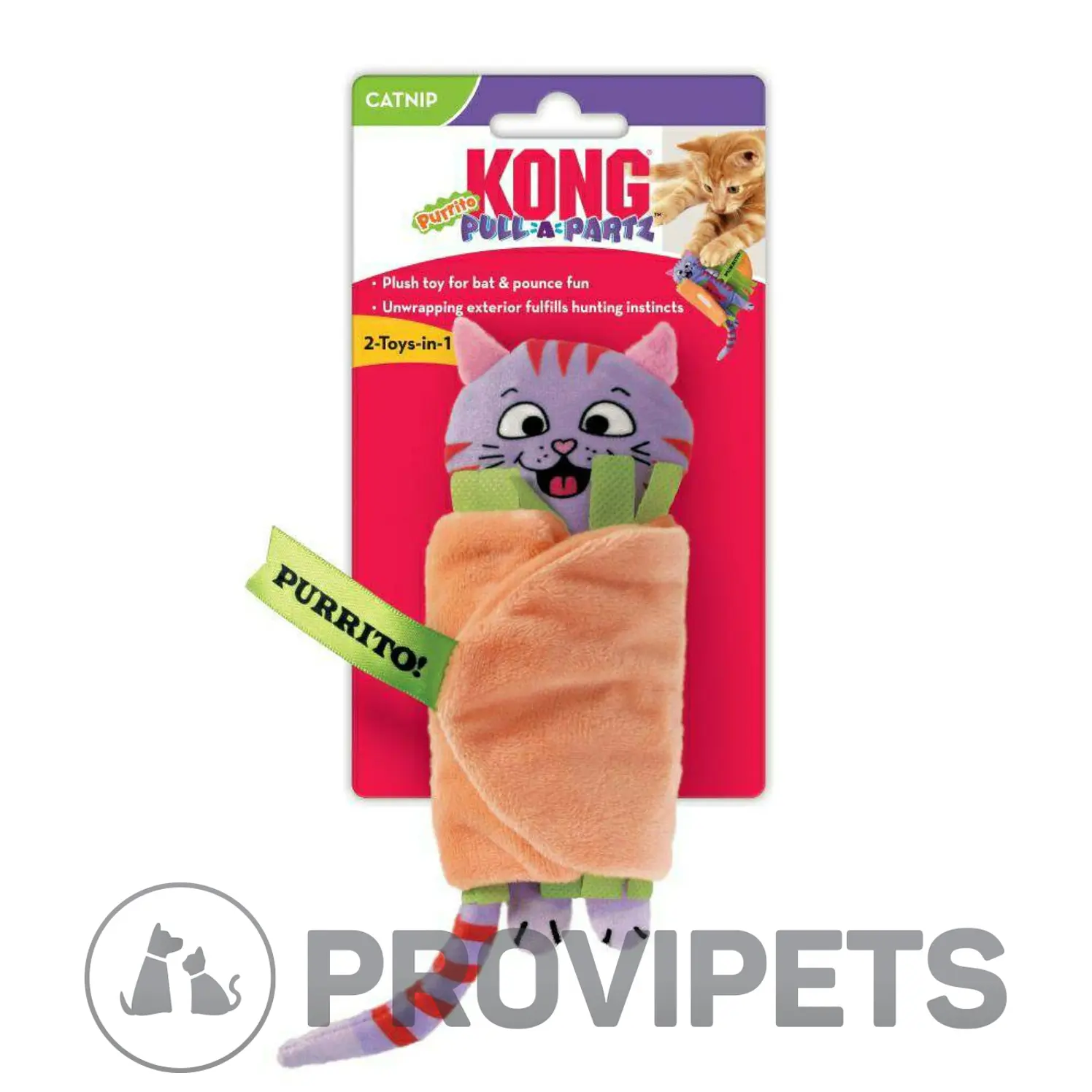 Kong Gato Juguete Pull A Part Purrito 2