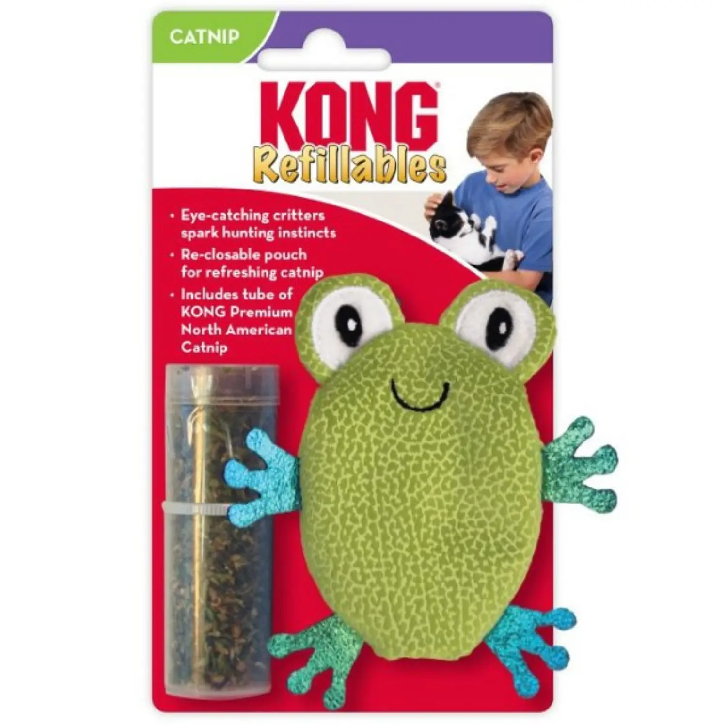 Kong Gato Peluche Rellenable Sapo 1